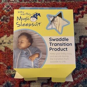 Magic Sleepsuit in Cream and Blue